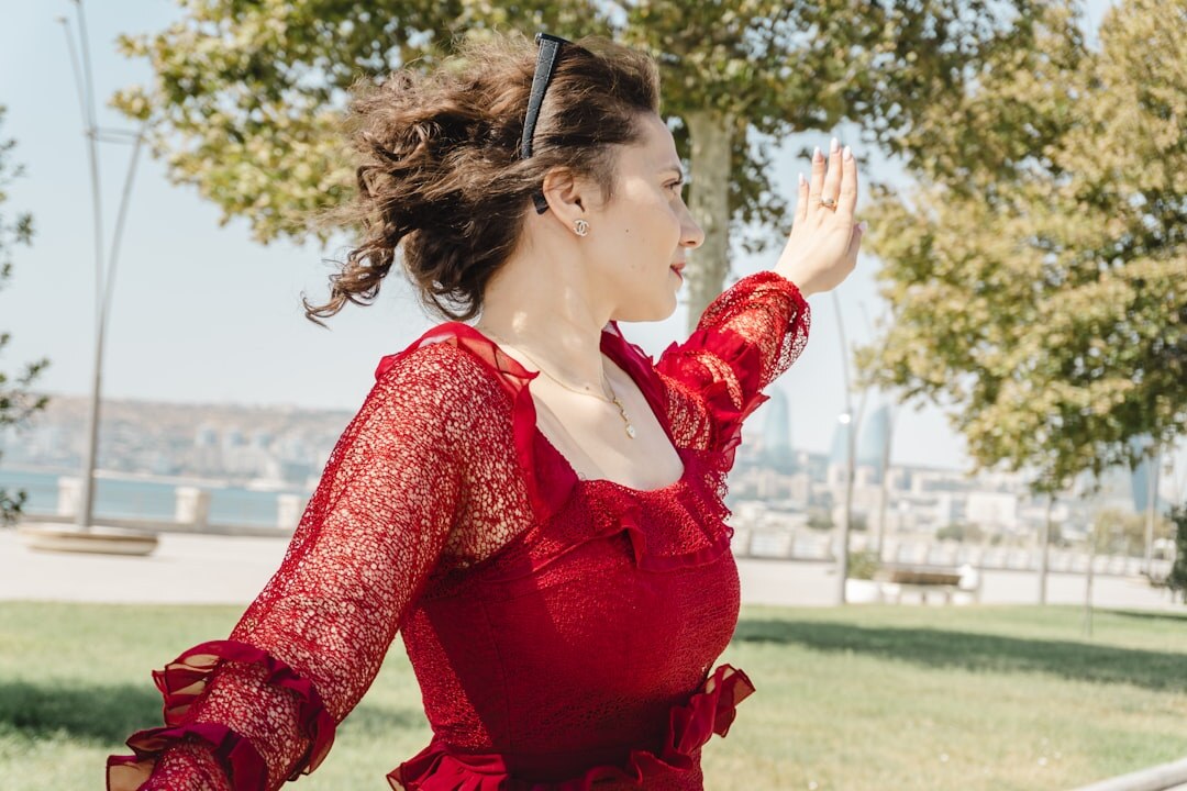 woman in elegant dress